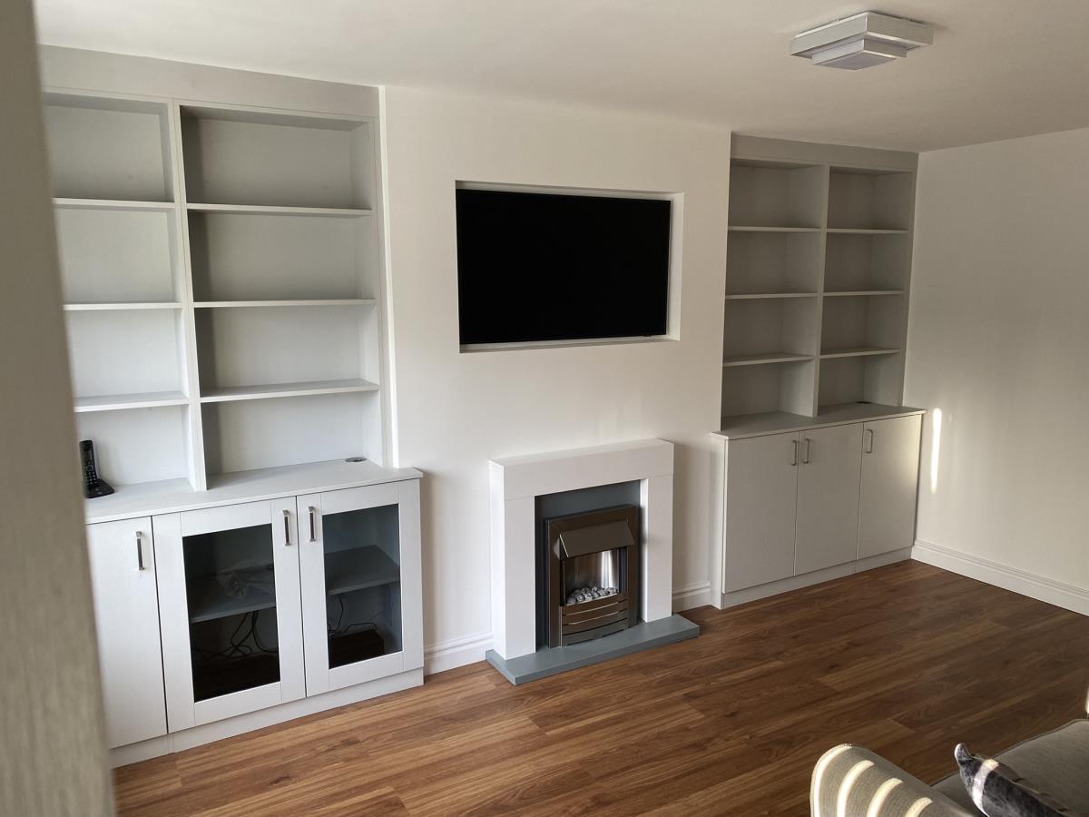 Laminate flooring installed, along with full decoration to the lounge of a Kirham property Photo - Laminate flooring installed, along with full decoration to the lounge of a Kirham property