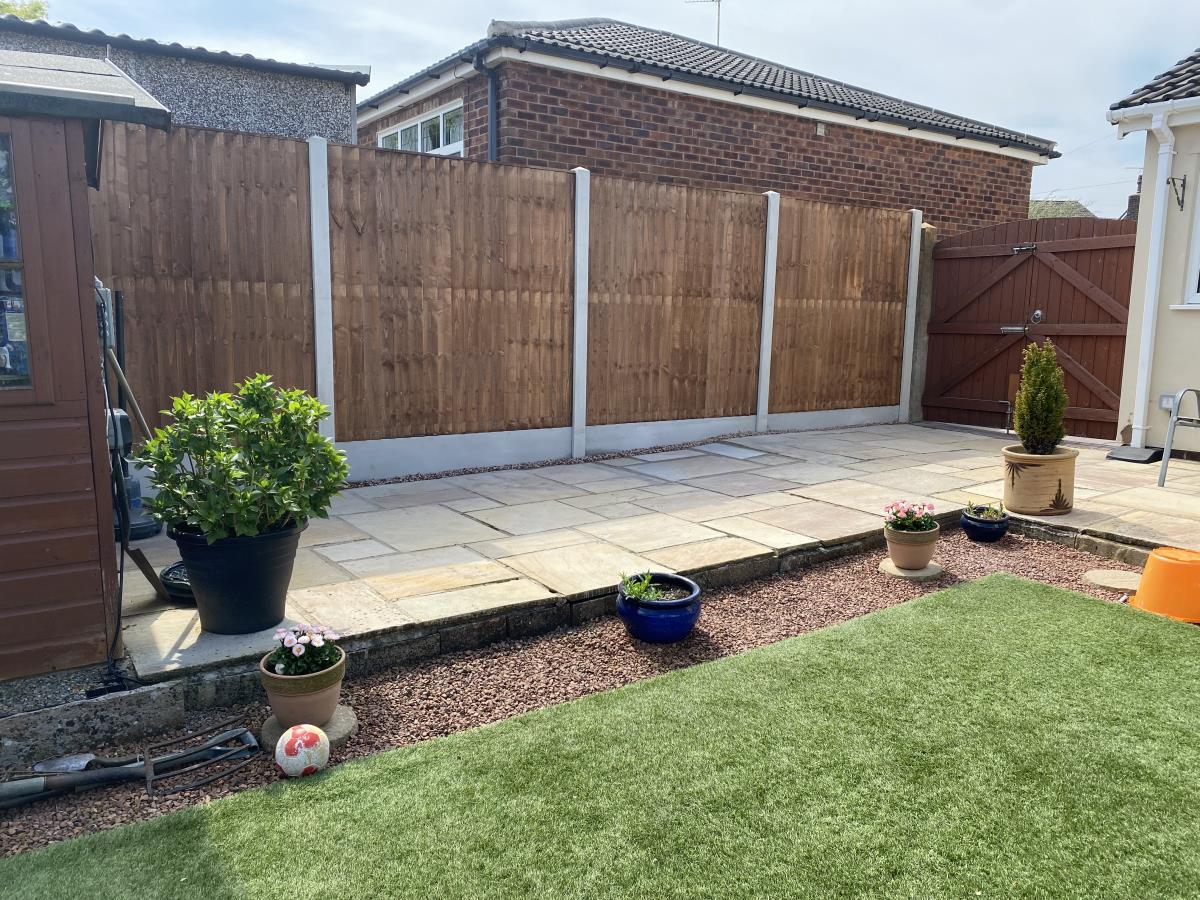 Replacement tall fence panels, concrete posts and base panels for a Kirkham garden Photo - Replacement tall fence panels, concrete posts and base panels for a Kirkham garden
